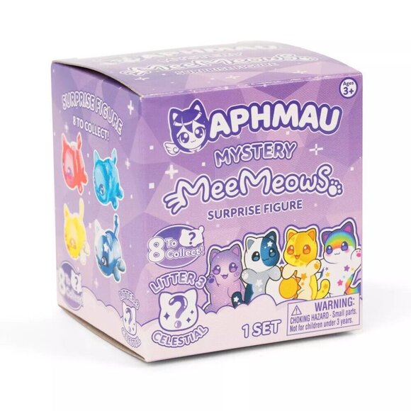 Aphmau MeeMeows Mystery Cat Figure Litter 3 Celestial Cats Emerald Cat Purple Ne - Picture 3 of 3